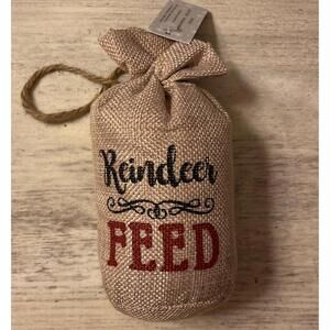 New Reindeer Feed Stuffed Burlap Tiered Tray Decor Bag Ornament Hobby Lobby